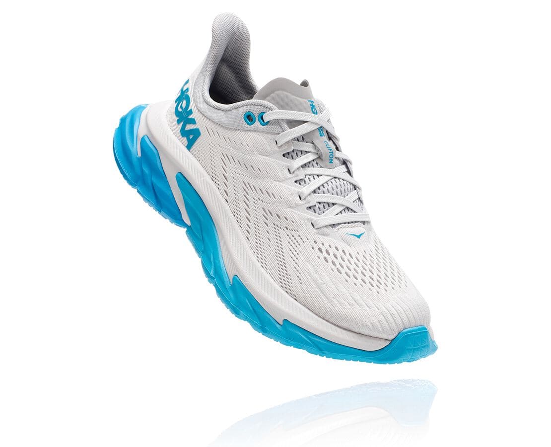 Hoka One One Clifton Edge Philippines - Ladies Road Running Shoes - Nimbus / Blue | UI9168042